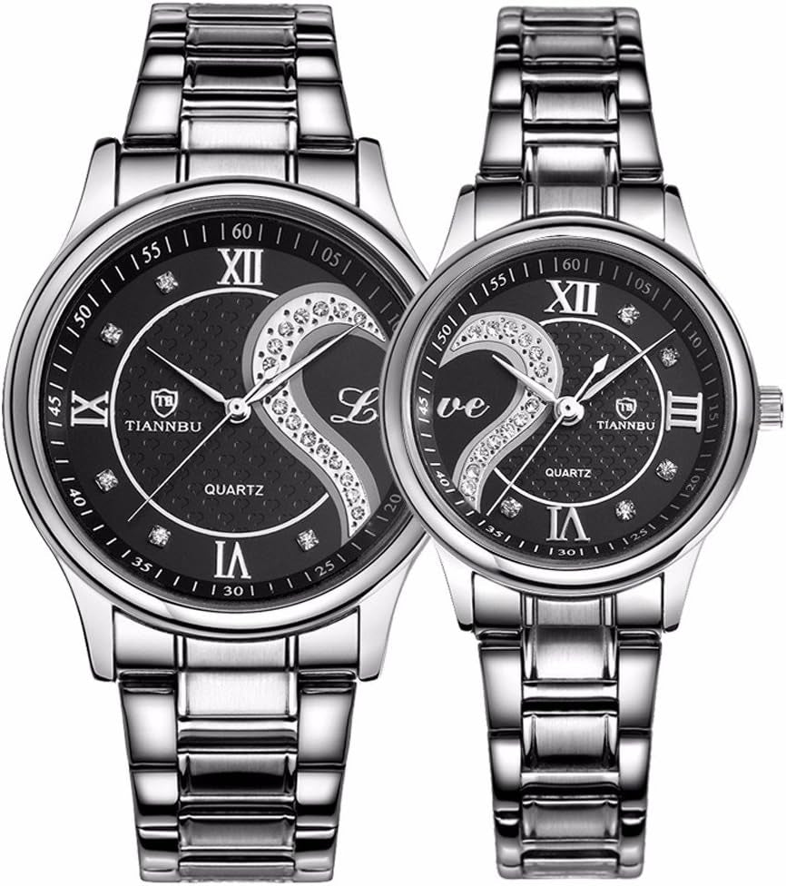 Valentine'S Romantic His and Hers Quartz Analog Wrist Watches Gifts Set for Lovers Set of 2