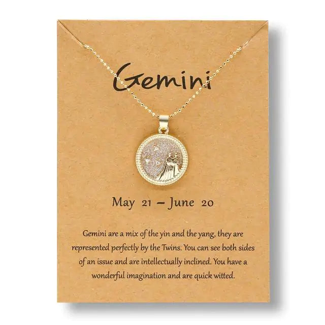 Gold & Silver Zodiac Sign Necklace