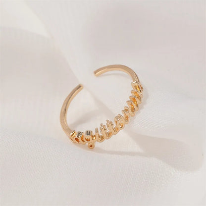 Thin Open Gold Zodiac Sign Rings