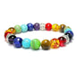 7 Chakra Healing Bracelet - Lava Stone & Tiger Eye Beads