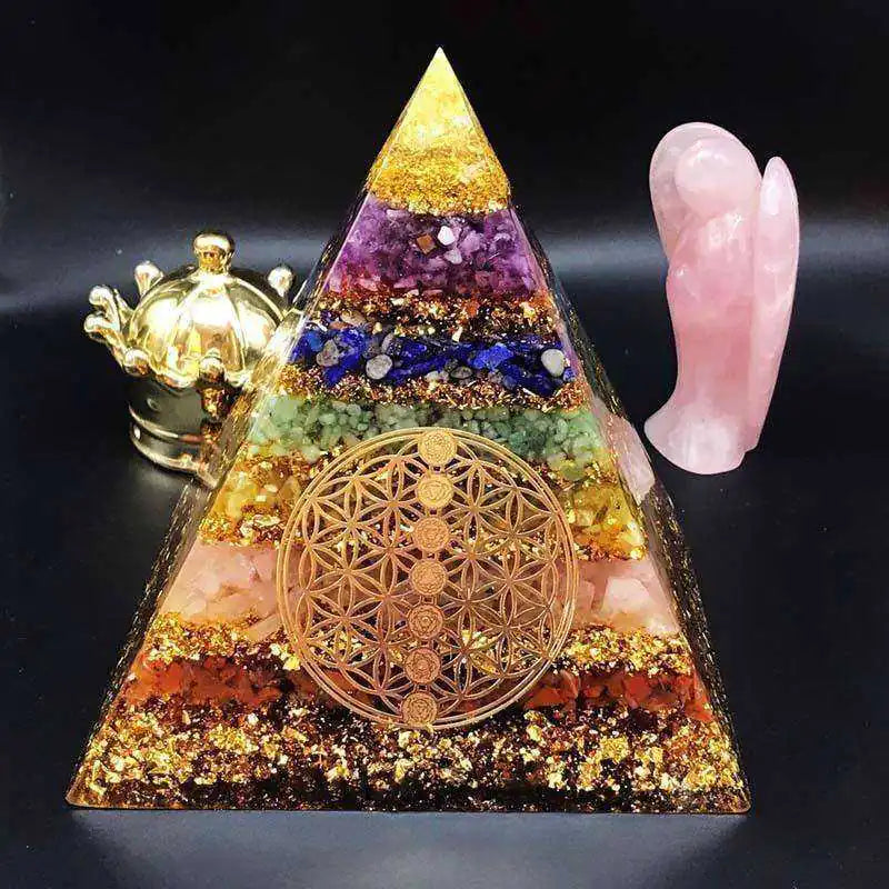 7 Chakra Healing Awakening Orgonite Pyramid