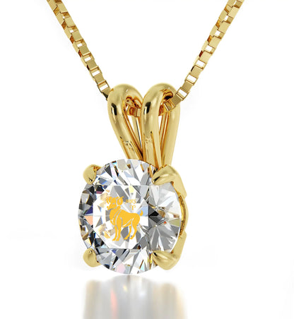 Aries Crystal Pendant Necklace