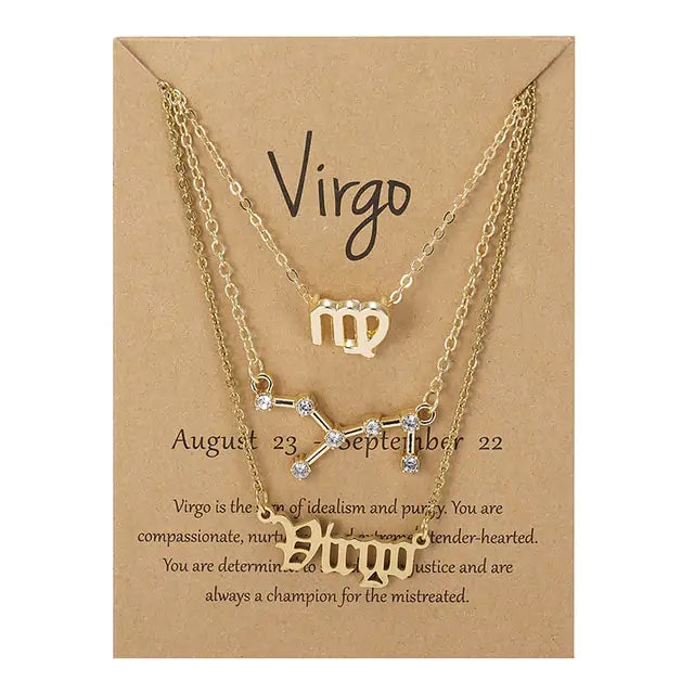 Triple Zodiac Necklace