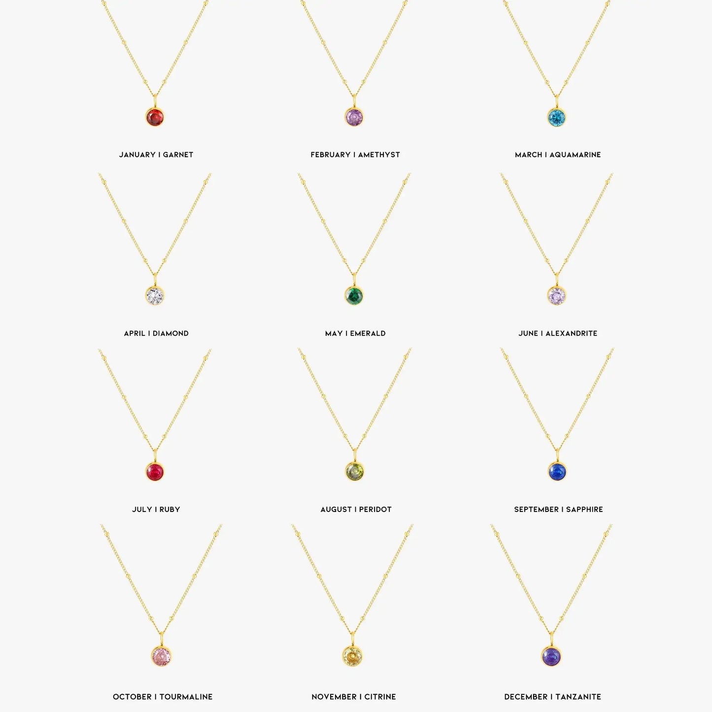 Birthstone Jewel Necklace