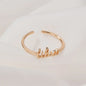 Thin Open Gold Zodiac Sign Rings