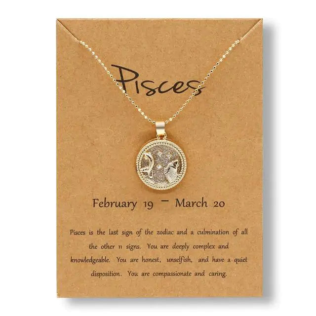 Gold & Silver Zodiac Sign Necklace