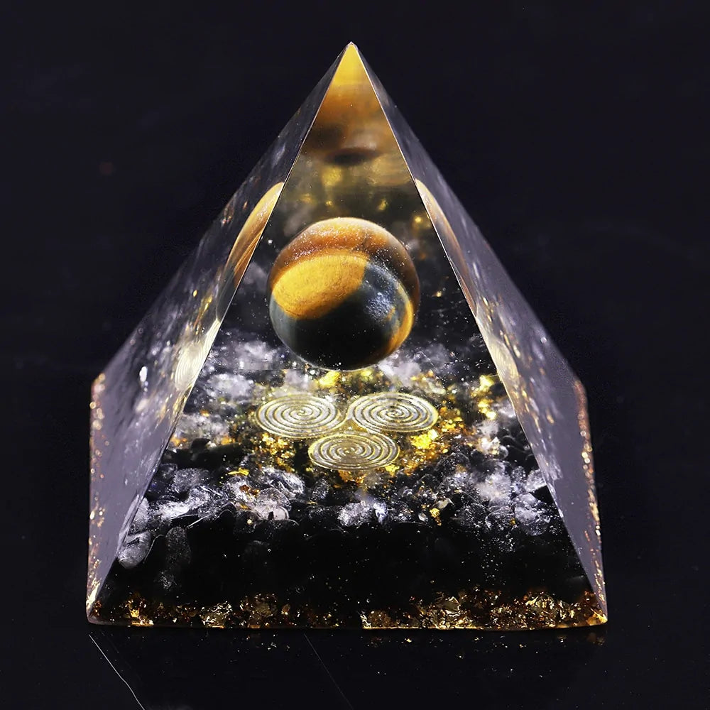 Orgonite Crystal Pyramid Chakras Decoration