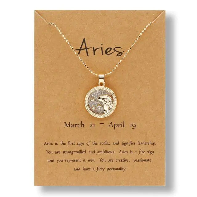 Gold & Silver Zodiac Sign Necklace