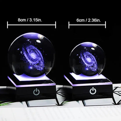 3D Galaxy Miniature Crystal Ball