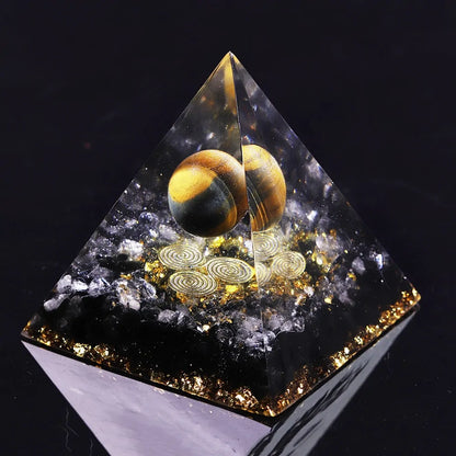 Orgonite Crystal Pyramid Chakras Decoration