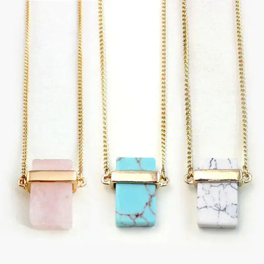 Natural Marble Stone Necklace