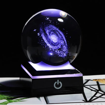 3D Galaxy Miniature Crystal Ball