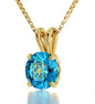 Gold Plated Silver Scorpio Necklace Pendant 24k Gold Inscribed on Crystal