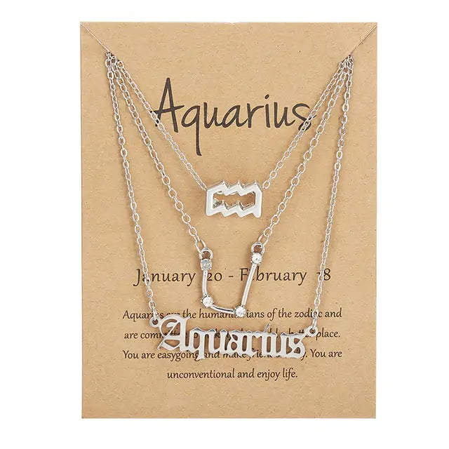 Triple Zodiac Necklace