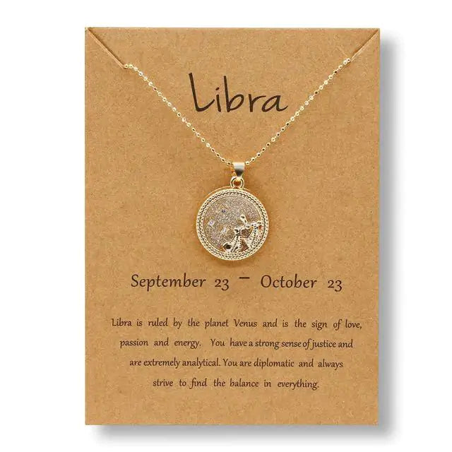 Gold & Silver Zodiac Sign Necklace