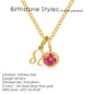 Birthstone Constellation Double Pendant Necklace