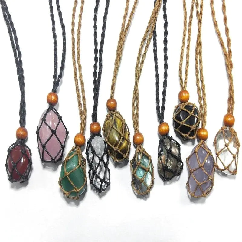 7 Chakra Set Natural Stones Reiki Healing Necklace