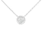 NEW 10K White Gold 1/4 Round-Cut Diamond Solitaire Chakra Necklace