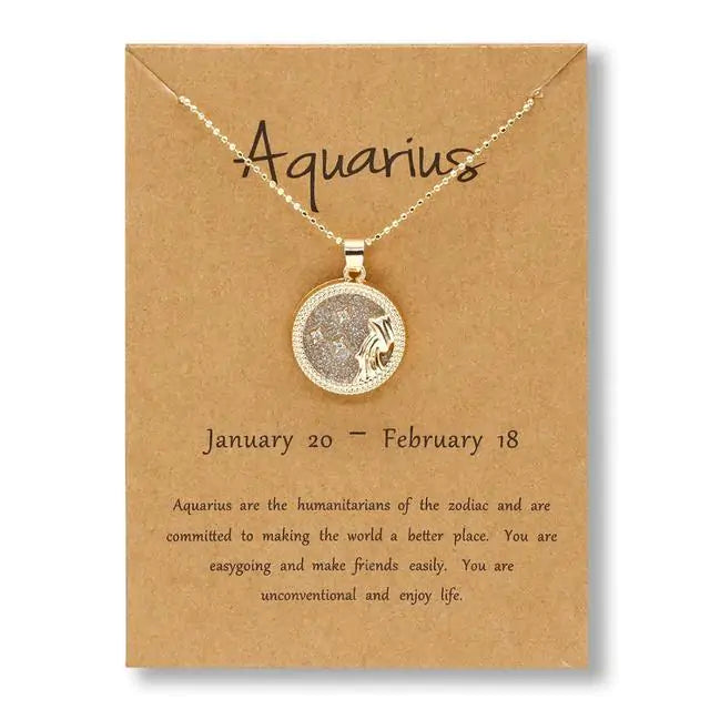 Gold & Silver Zodiac Sign Necklace