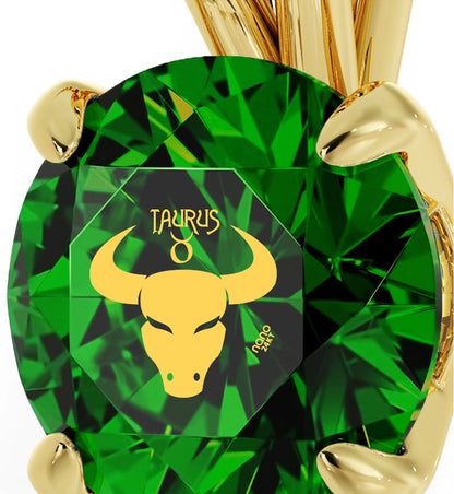 Taurus Crystal Pendant Necklace