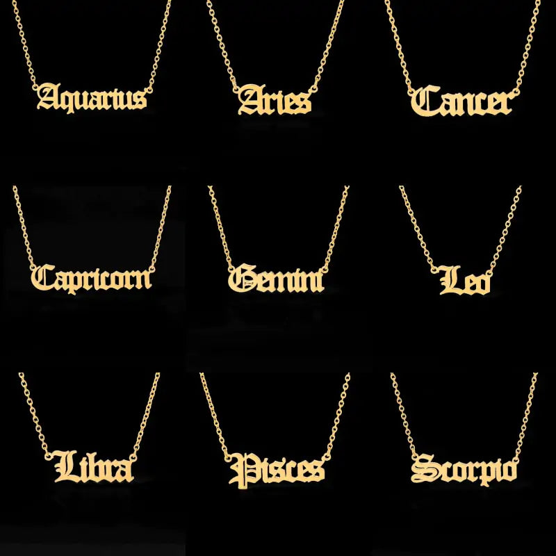 Zodiac Pendant Necklace