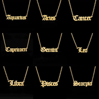 Zodiac Pendant Necklace