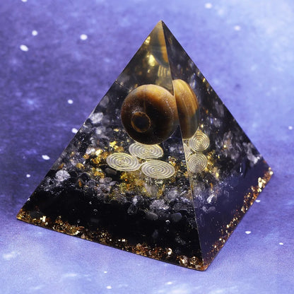 Orgonite Crystal Pyramid Chakras Decoration