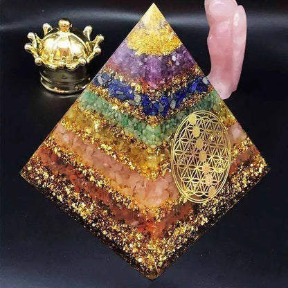 7 Chakra Healing Awakening Orgonite Pyramid