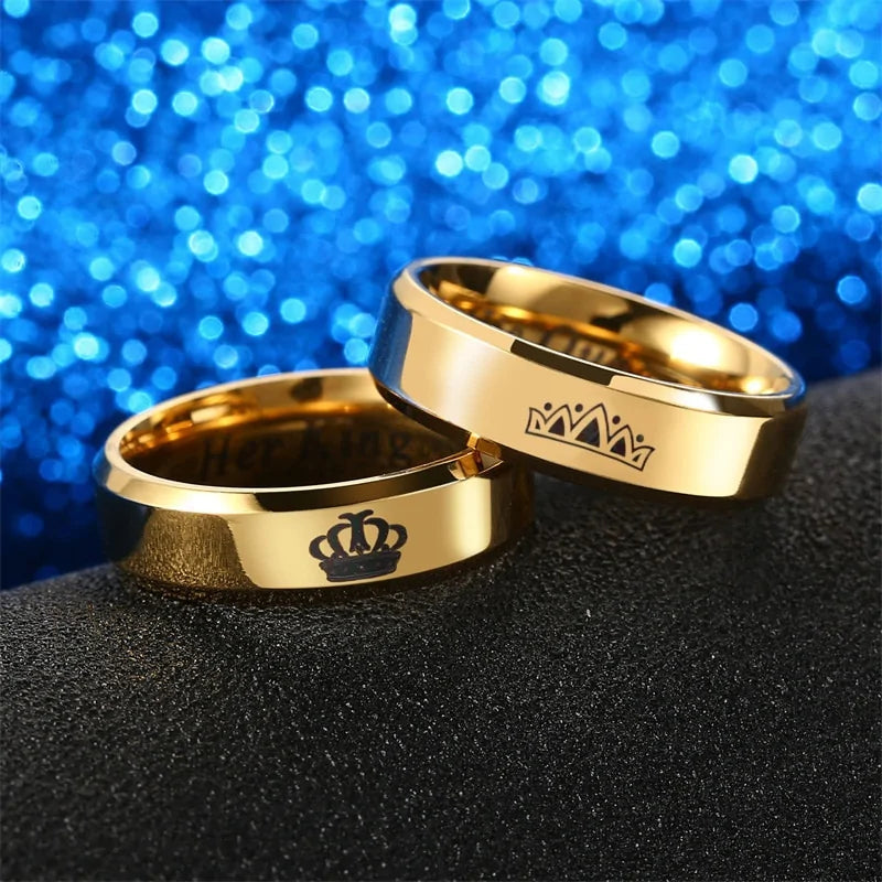 Couple Ring Her King His Queen