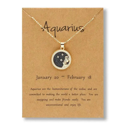 Gold & Silver Zodiac Sign Necklace