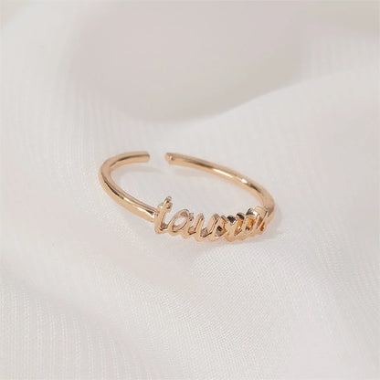 Thin Open Gold Zodiac Sign Rings