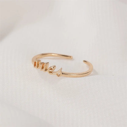 Thin Open Gold Zodiac Sign Rings