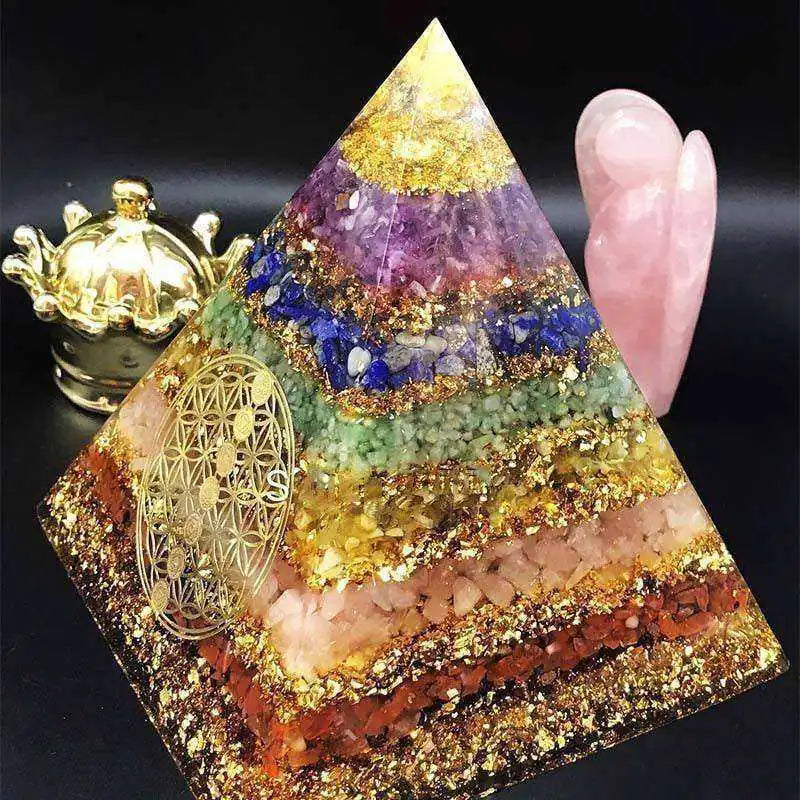 7 Chakra Healing Awakening Orgonite Pyramid