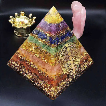 7 Chakra Healing Awakening Orgonite Pyramid