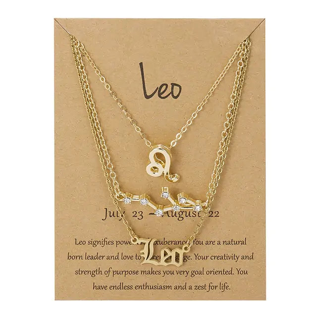 Triple Zodiac Necklace