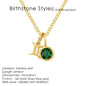 Birthstone Constellation Double Pendant Necklace