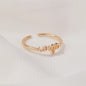 Thin Open Gold Zodiac Sign Rings